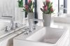 BRIZO Levoir Widespread Lavatory Faucet with High Spout - Less Handles 1.5 GPM — Chrome