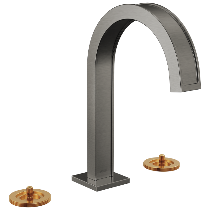 BRIZO Frank Lloyd Wright Widespread Lavatory Faucet with Arc Spout - Less Handles — Luxe Steel