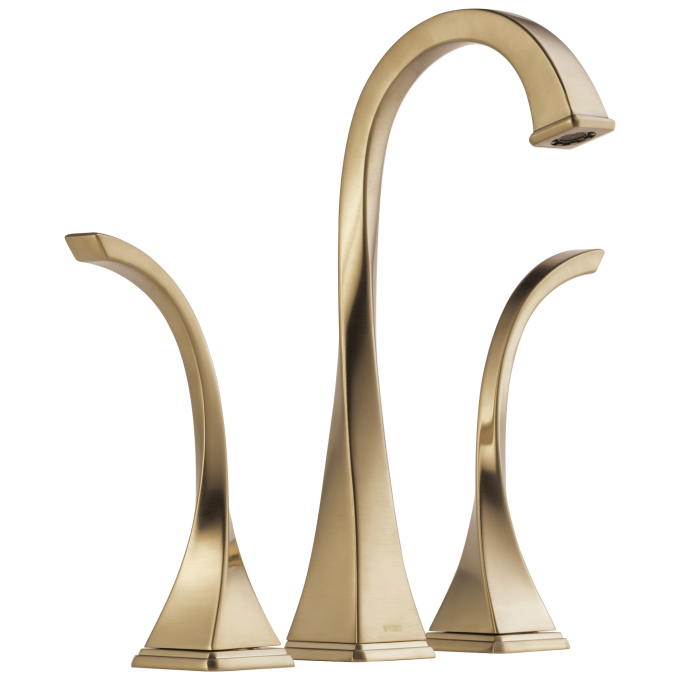 BRIZO Virage Widespread Vessel Lavatory Faucet 1.5 GPM — Luxe Gold