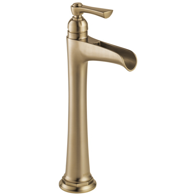 BRIZO Rook Single-Handle Vessel Lavatory Faucet with Channel Spout 1.5 GPM — Luxe Gold