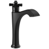 DELTA Dorval Single Handle Mid-Height Vessel Bathroom Faucet — Matte Black