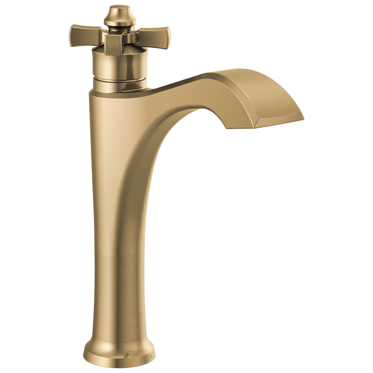 DELTA Dorval Single Handle Mid-Height Vessel Bathroom Faucet — Champagne Bronze