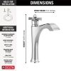 DELTA Dorval Single Handle Mid-Height Vessel Bathroom Faucet — Chrome