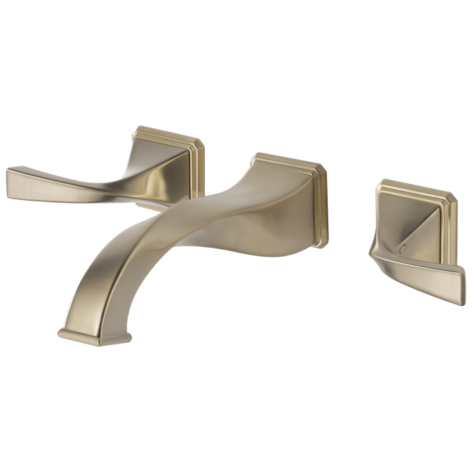 BRIZO Virage Two-Handle Wall Mount Lavatory Faucet 1.2 GPM — Brushed Nickel