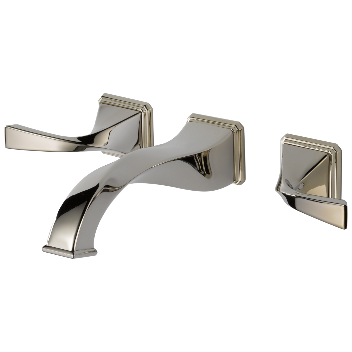 BRIZO Virage Two-Handle Wall Mount Lavatory Faucet 1.5 GPM — Polished Nickel