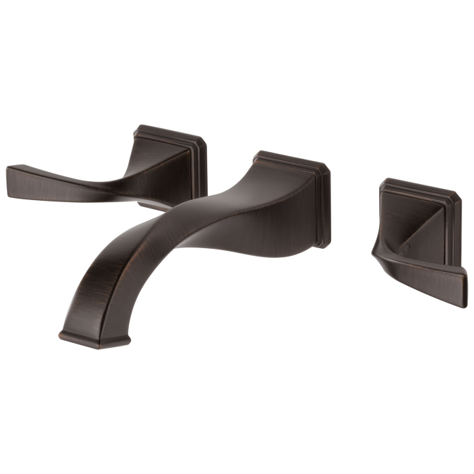 BRIZO Virage Two-Handle Wall Mount Lavatory Faucet 1.2 GPM — Venetian Bronze