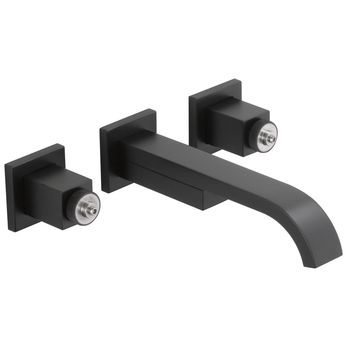 BRIZO Siderna Two-Handle Wall Mount Lavatory Faucet - Less Handles 1.2 GPM — Matte Black