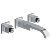 BRIZO Siderna Two-Handle Wall Mount Lavatory Faucet - Less Handles 1.5 GPM — Chrome