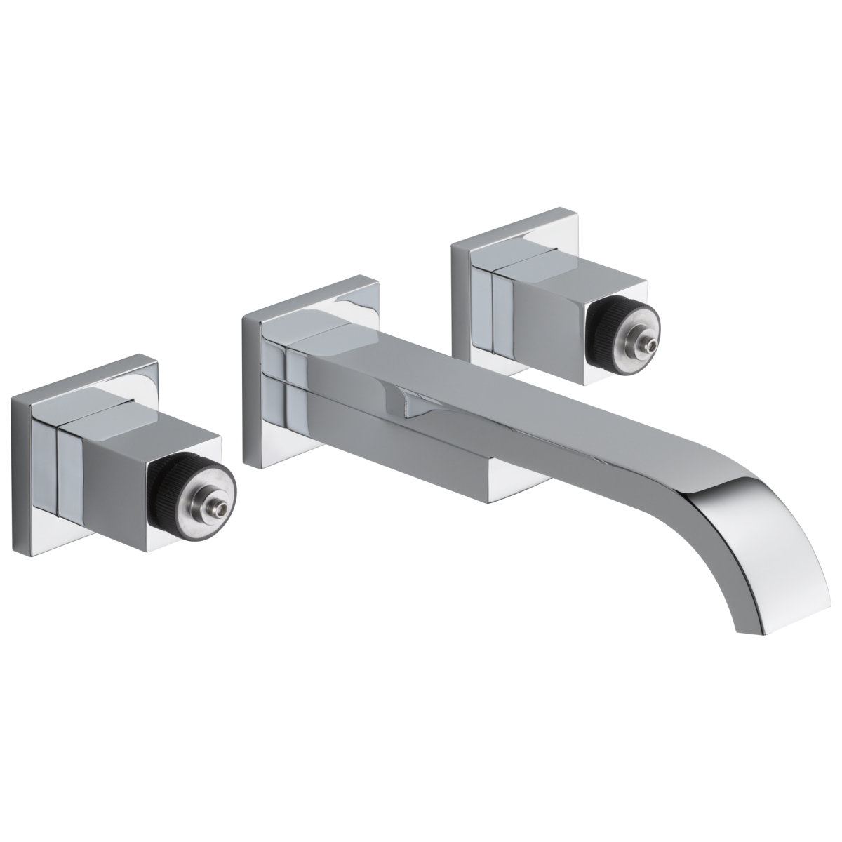 BRIZO Siderna Two-Handle Wall Mount Lavatory Faucet - Less Handles 1.5 GPM — Chrome
