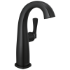 DELTA Stryke Single Handle Mid-Height Bathroom Faucet — Matte Black