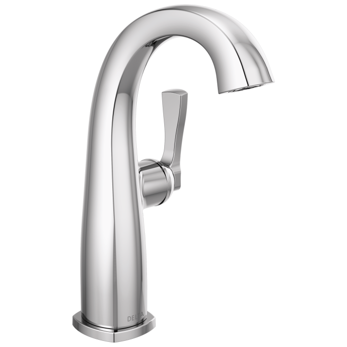 DELTA Stryke Single Handle Mid-Height Bathroom Faucet — Lumicoat® Chrome