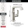 DELTA Tetra Single Handle Mid-Height Vessel Bathroom — Lumicoat® Stainless