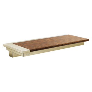 BRIZO Frank Lloyd Wright Wall Shelf — Polished Nickel Wood