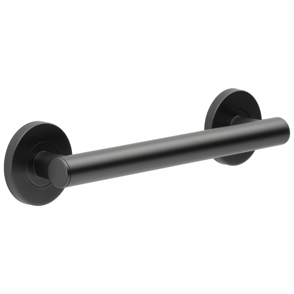 BRIZO 12" Linear Round Grab Bar — Matte Black