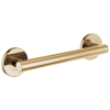 BRIZO 12" Linear Round Grab Bar — Polished Gold