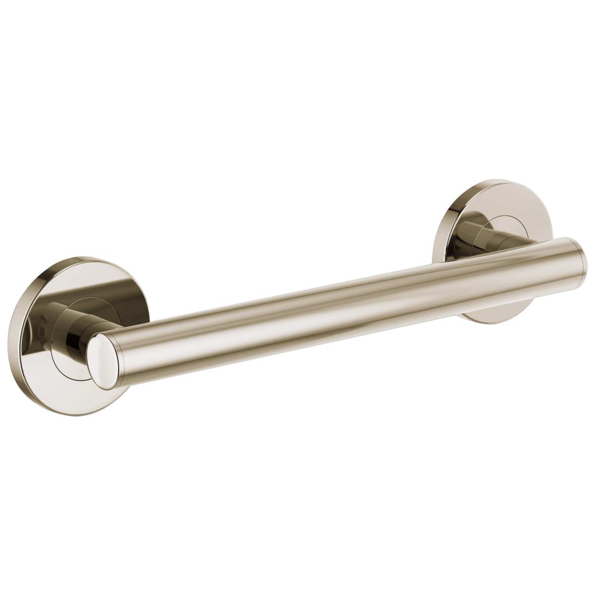 BRIZO 12" Linear Round Grab Bar — Polished Nickel