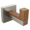 BRIZO Frank Lloyd Wright Robe Hook — Luxe Nickel / Teak Wood