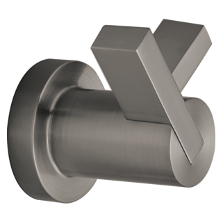 BRIZO Litze Double Robe Hook — Luxe Steel