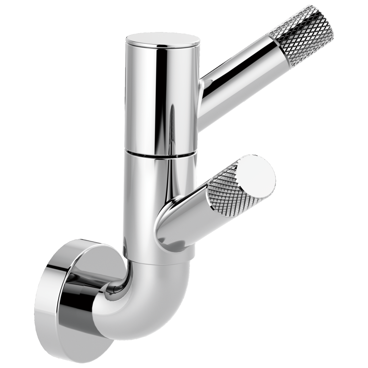 BRIZO Litze Rotating Double Robe Hook With Knurling — Chrome