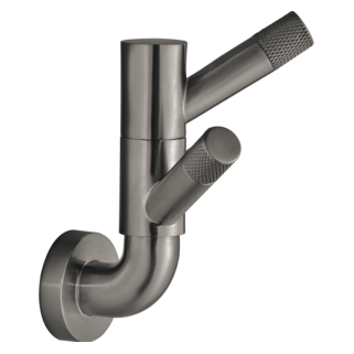 BRIZO Litze Rotating Double Robe Hook With Knurling — Luxe Steel