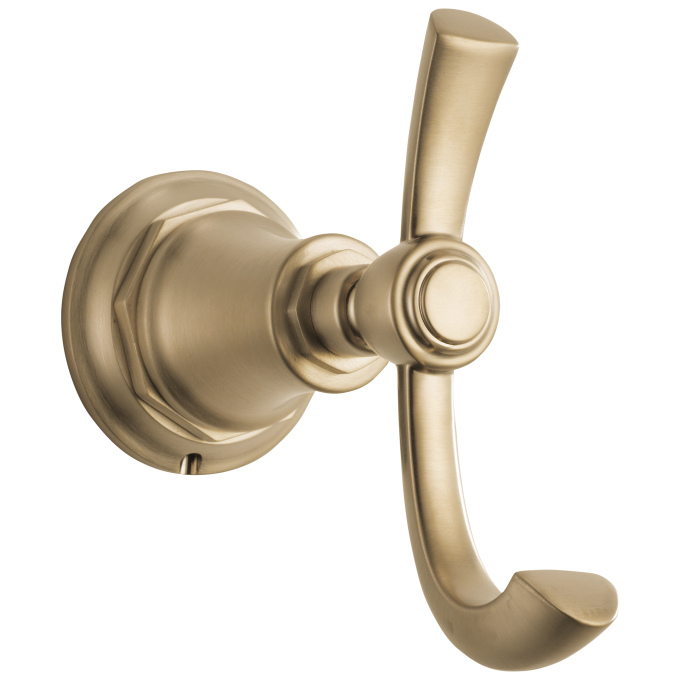 BRIZO Rook Double Robe Hook — Luxe Gold