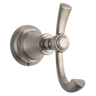BRIZO Rook Double Robe Hook — Luxe Nickel