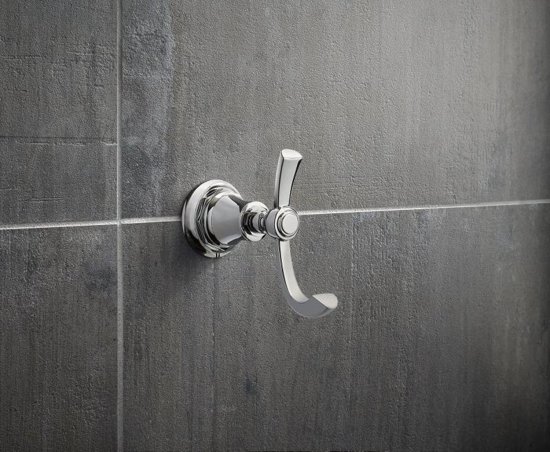 BRIZO Rook Double Robe Hook — Chrome