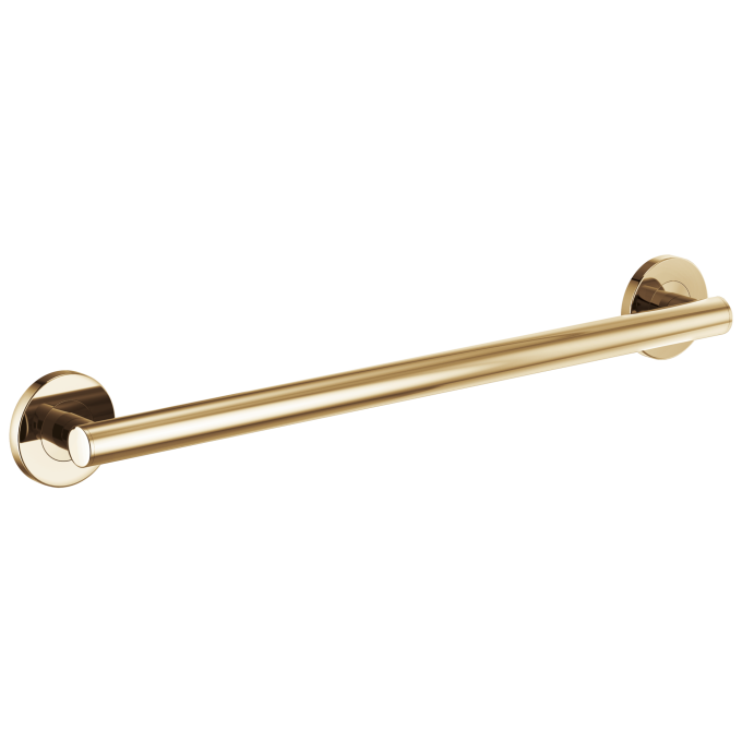 BRIZO 24" Linear Round Grab Bar — Polished Gold
