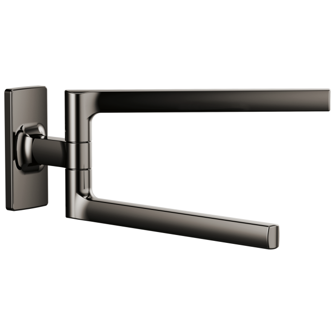 BRIZO Kintsu 8" Pivoting Towel Bar — Brilliance Black Onyx