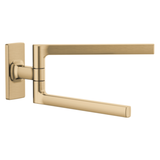BRIZO Kintsu 8" Pivoting Towel Bar — Luxe Gold