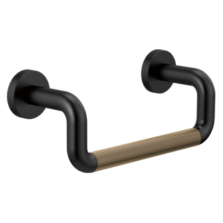 BRIZO Litze Mini Towel Bar — Matte Black/Luxe Gold