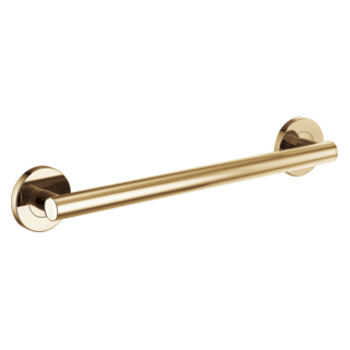 BRIZO 18" Linear Round Grab Bar — Polished Gold