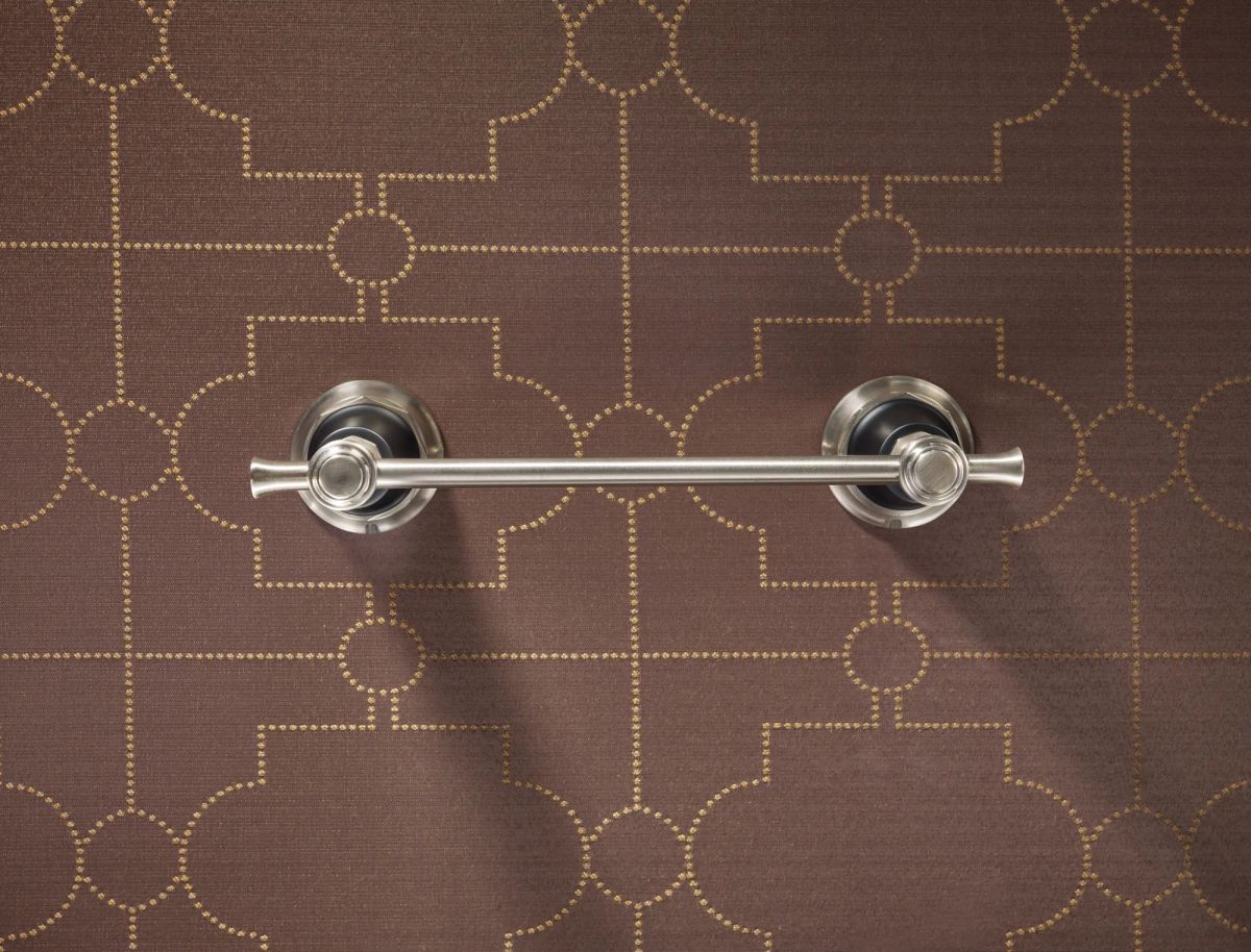 BRIZO Rook 8" Towel Bar — Luxe Nickel  /Matte Black