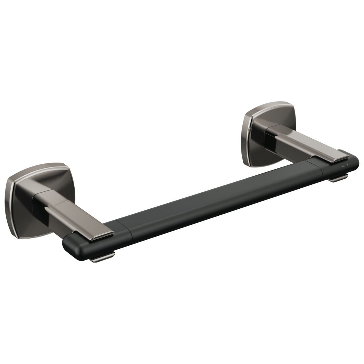 BRIZO Allaria 8" Towel Bar — Brilliance Black Onyx / Matte Black