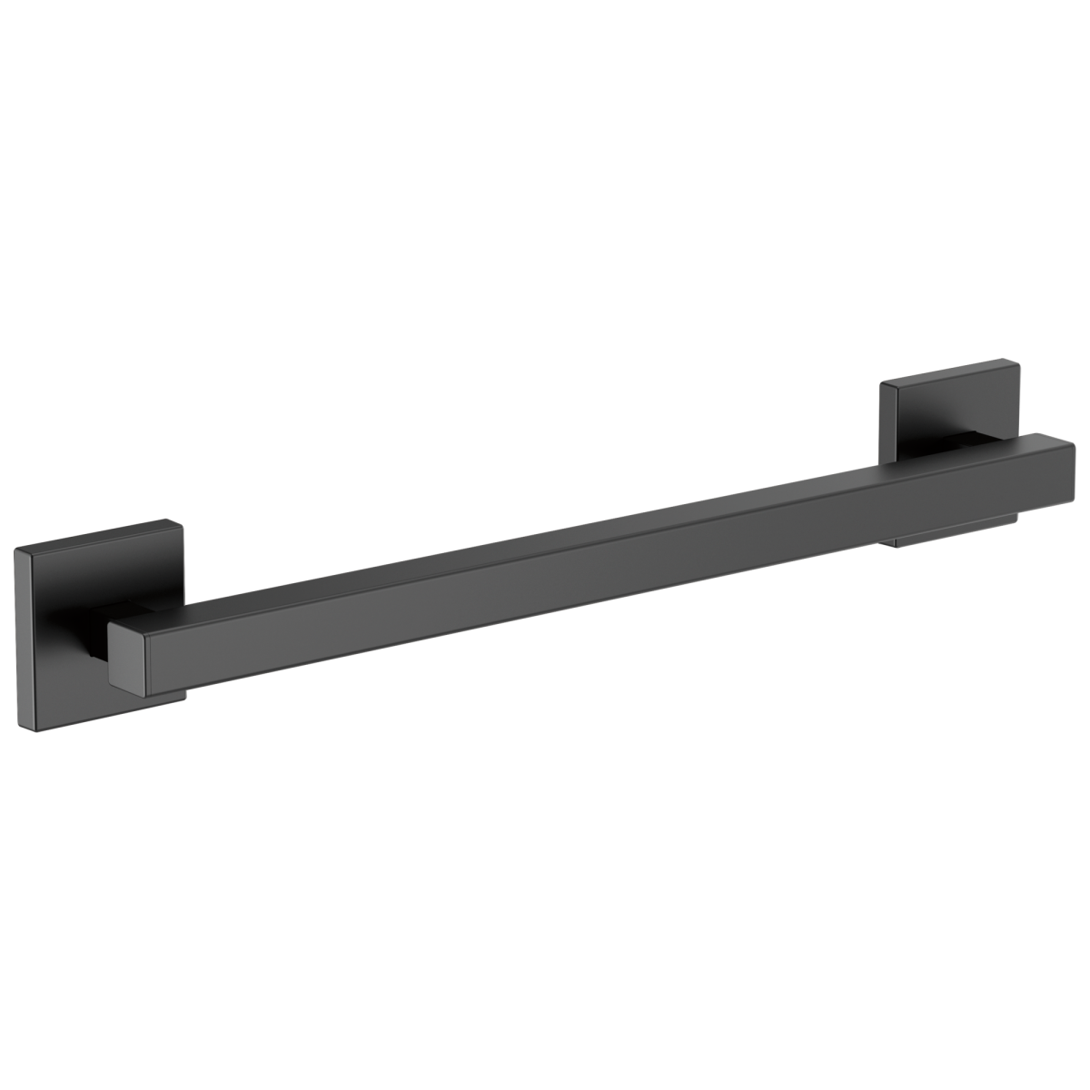 BRIZO 18" Linear Square Grab Bar — Matte Black
