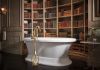 BRIZO Virage Single-Handle Freestanding Tub Filler — Luxe Gold