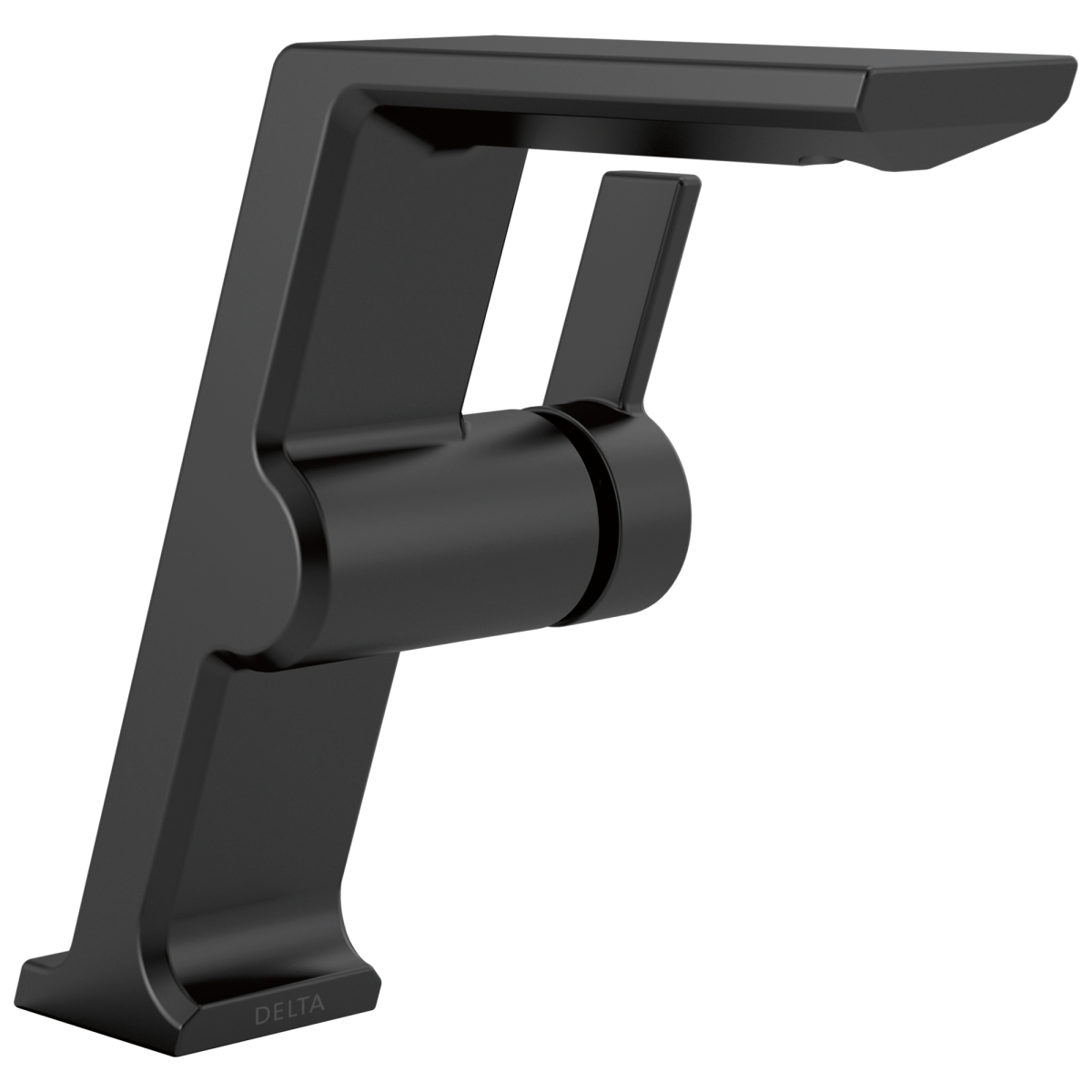 DELTA Pivotal Single Handle Mid-Height Vessel Bathroom Faucet — Matte Black