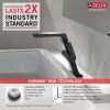 DELTA Pivotal Single Handle Mid-Height Vessel Bathroom Faucet — Matte Black