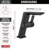 DELTA Pivotal Single Handle Mid-Height Vessel Bathroom Faucet — Matte Black