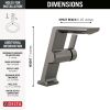 DELTA Pivotal Single Handle Mid-Height Vessel Bathroom Faucet — Lumicoat® Black Stainless
