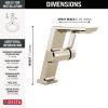 DELTA Pivotal Single Handle Mid-Height Vessel Bathroom Faucet — Lumicoat® Polished Nickel