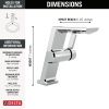 DELTA Pivotal Single Handle Mid-Height Vessel Bathroom Faucet — Lumicoat® Chrome
