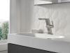 DELTA Pivotal Single Handle Mid-Height Vessel Bathroom Faucet — Lumicoat® Stainless