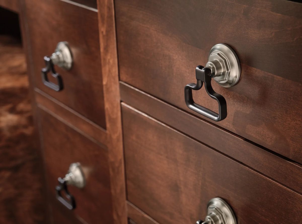 BRIZO Rook Drawer Pull — Luxe Nickel  /Matte Black