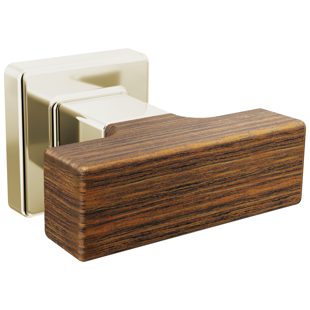 BRIZO Frank Lloyd Wright Drawer Knob — Polished Nickel Wood