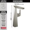 DELTA Trillian Single Handle Vessel Bathroom Faucet — Lumicoat® Stainless