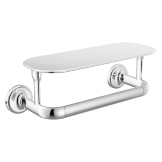 DELTA Bonacci 8" Towel Bar with Shelf — Chrome