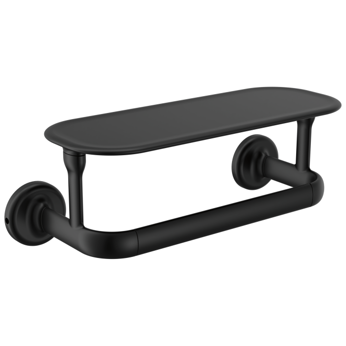DELTA Bonacci 8" Towel Bar with Shelf — Matte Black