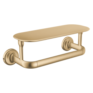 DELTA Bonacci 8" Towel Bar with Shelf — Champagne Bronze
