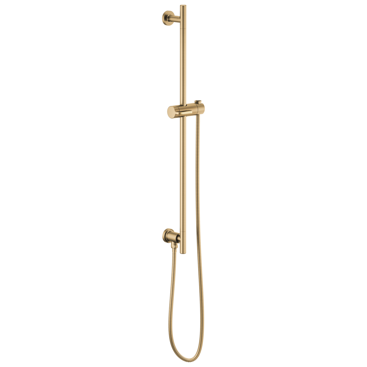 BRIZO Essential Shower Linear Round Slide Bar With Hose — Luxe Gold